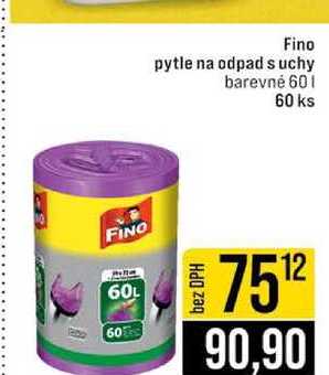Fino pytle na odpad s uchy barevné 60l 60 ks