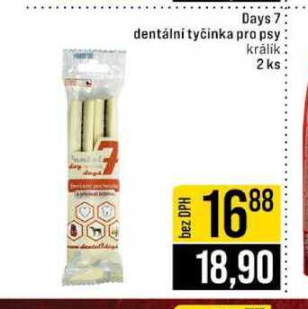 Days 7 dentální tyčinka pro psy králík 2 ks
