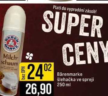 Bärenmarke šlehačka ve spreji 250 ml