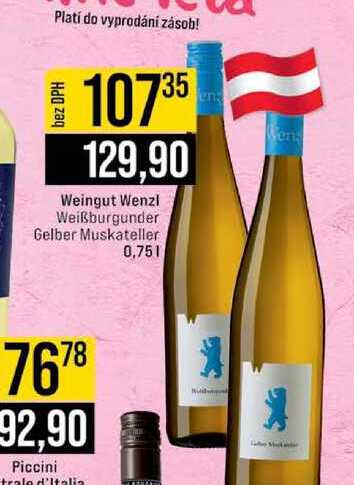 Weingut Wenzl Weißburgunder Gelber Muskateller 0,75l