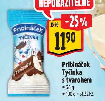 Pribináček Tyčinka s tvarohem, 38 g