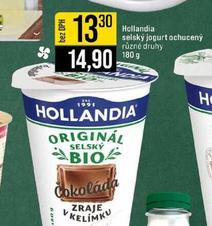 Hollandia selský jogurt ochucený různé druhy 180 g