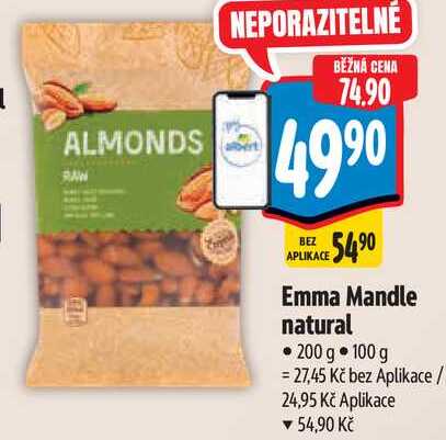Emma Mandle natural, 200 g 