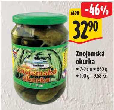Znojemská okurka, 660 g