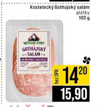 Kostelecký Gothajský salám platky 100 g 