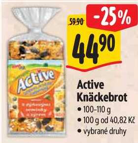 Active Knäckebrot, 100-110 g