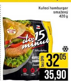 Kuřecí hamburger smažený 420 g 