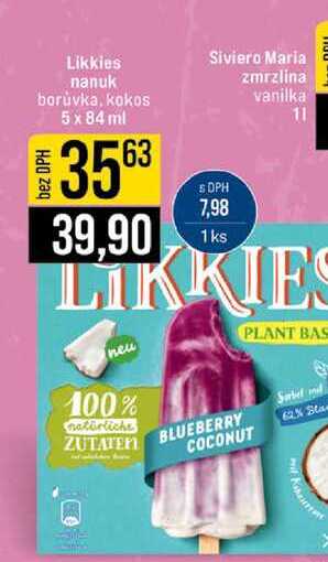 Likkies nanuk borůvka, kokos 5 x 84 ml 