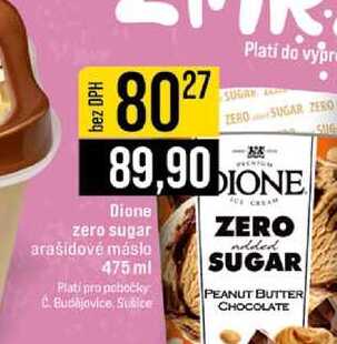 Dione zero sugar arašidové máslo 475 ml 