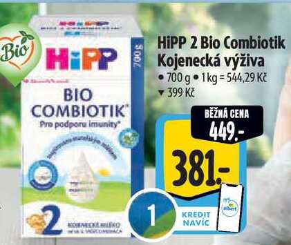 HiPP 2 Bio Combiotik Kojenecká výživa, 700 g 
