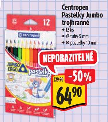 Centropen Pastelky Jumbo trojhranné