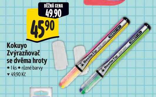 Kokuyo Zvýrazňovač se dvěma hroty 