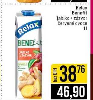 Relax Benefit jablko + zázvor červené ovoce 1l