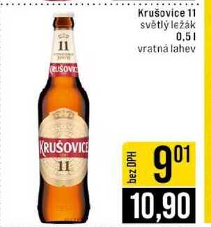 Krušovice 11 světlý ležák 0,5l