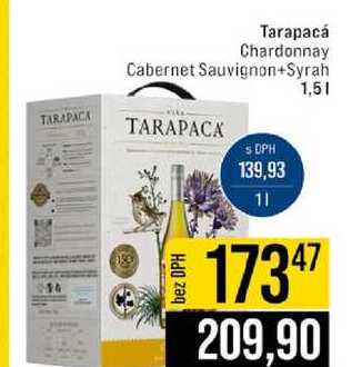 Tarapacá Chardonnay Cabernet Sauvignon+Syrah 1,5l
