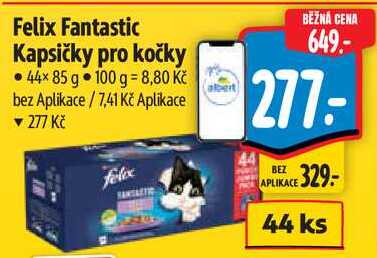 Felix Fantastic Kapsičky pro kočky, 44x 85 g 