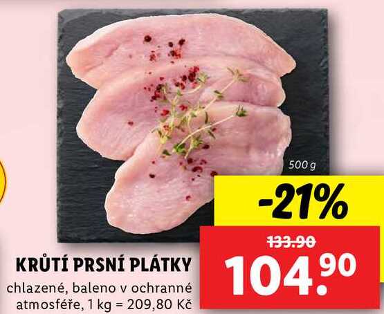 Krůtí prsní plátky, 500 g