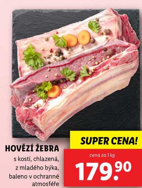 HOVĚZÍ ŽEBRA, cena za 1 kg 