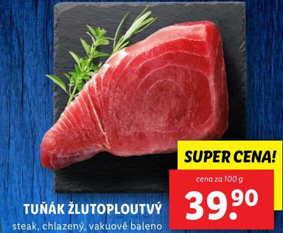 TUŇÁK ŽLUTOPLOUTVÝ, cena za 100 g