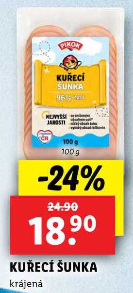 KUŘECÍ ŠUNKA, 100 g