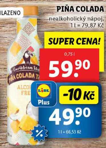 PIŇA COLADA, 0,75 l