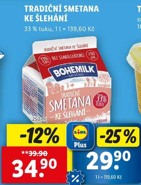 TRADIČNÍ SMETANA KE ŠLEHÁNÍ, 250 ml
