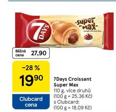 7Days Croissant Super Max, 110 g, více druhů 