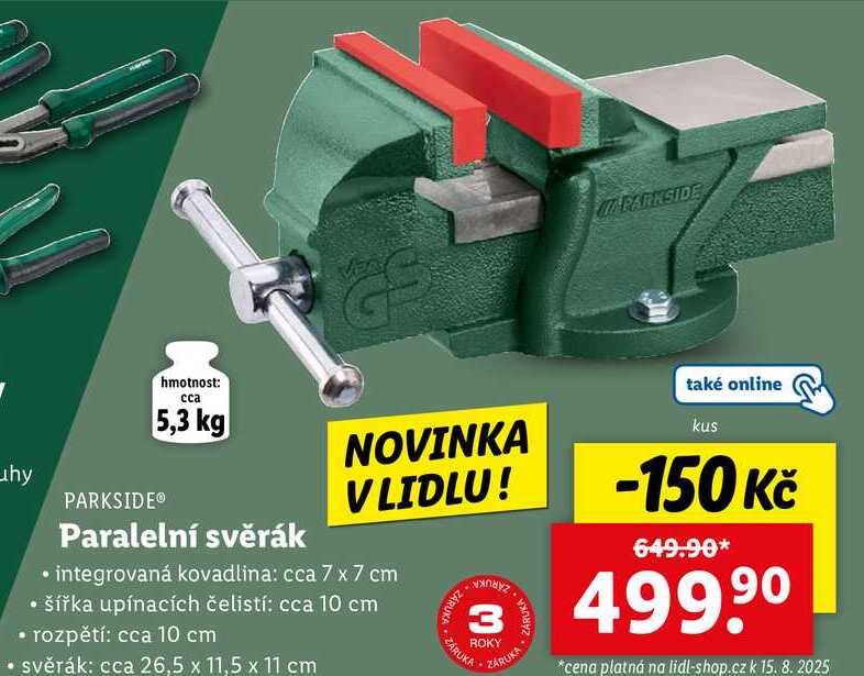 Paralelní svěrák 