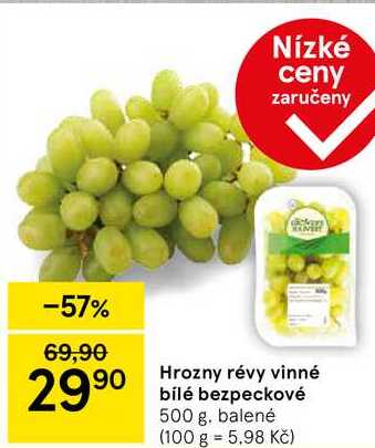Hrozny révy vinné bílé bezpeckové, 500 g 