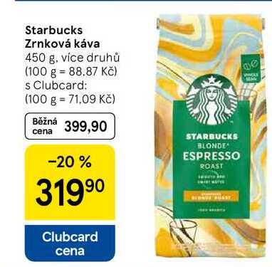 Starbucks Zrnková káva, 450 g, více druhů 