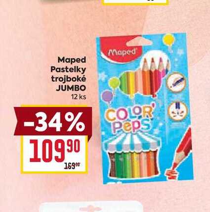 Maped Pastelky trojboké JUMBO 12 ks