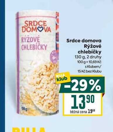 Srdce domova Rýžové chlebíčky 130 g