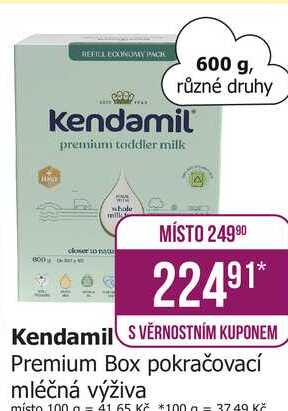 Kendamil Premium Box pokračovací mléčná výživa 600g