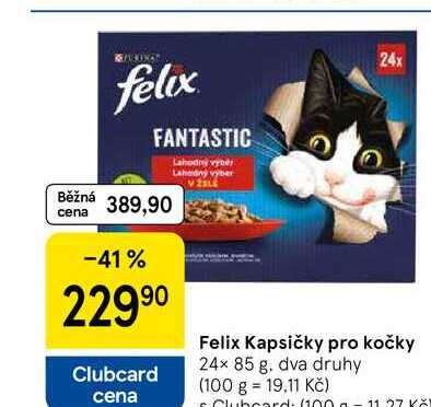 Felix Kapsičky pro kočky, 24x 85 g 