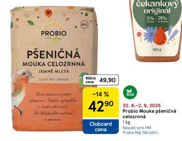 Probio Mouka pšeničná celozrnná, 1 kg 