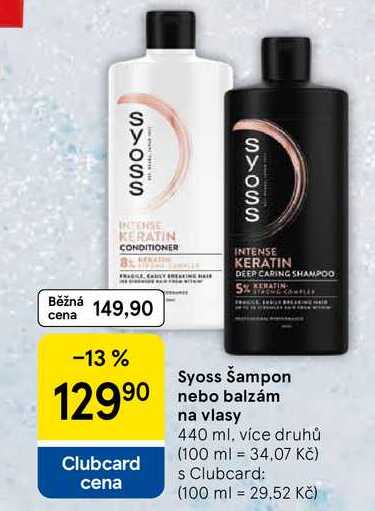 Syoss Šampon nebo balzám na vlasy, 440 ml, více druhů