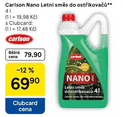 Carlson Nano Letní směs do ostřikovačů, 4 l