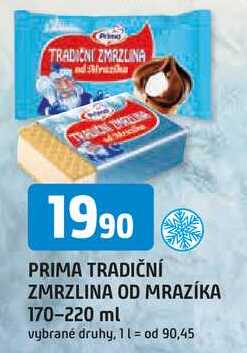 PRIMA TRADIČNÍ ZMRZLINA OD MRAZÍKA 170-220 ml 