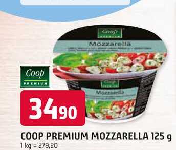 COOP PREMIUM MOZZARELLA 125 g