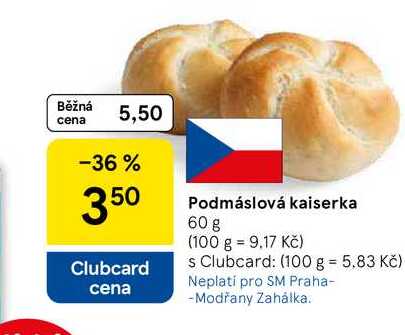 Podmáslová kaiserka, 60 g  