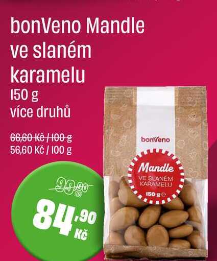 bonVeno Mandle ve slaném karamelu 150 g