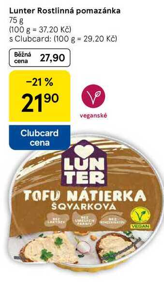 Lunter Rostlinná pomazánka, 75 g  