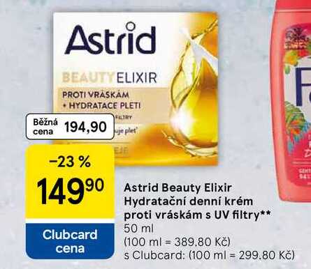 Astrid Beauty Elixir Hydratační denní krém proti vráskám s UV filtry, 50 ml 
