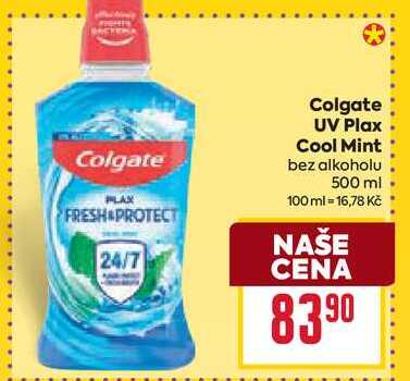 Colgate UV Plax Cool Mint bez alkoholu 500 ml 