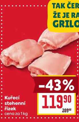 Kuřecí stehenní řízek cena za 1kg 