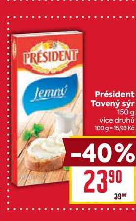 Président Tavený sýr 150 g 