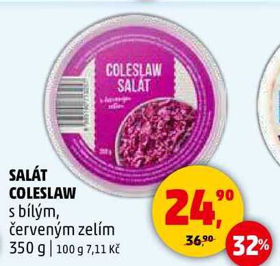 SALÁT COLESLAW s bílým, červeným zelím, 350 g