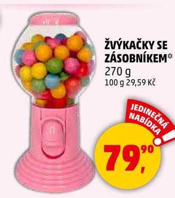 ŽVÝKAČKY SE ZÁSOBNÍKEM, 270 g 