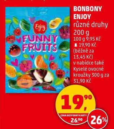 BONBONY ENJOY různé druhy, 200 g 