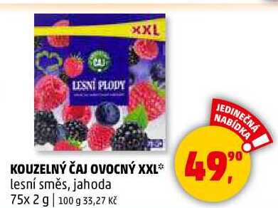 KOUZELNÝ ČAJ OVOCNÝ XXL lesní směs, jahoda, 75x 2 g 